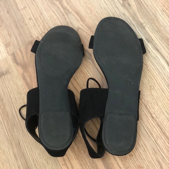 Black Nine West Tie Front Sandals - Picture 3 of 5